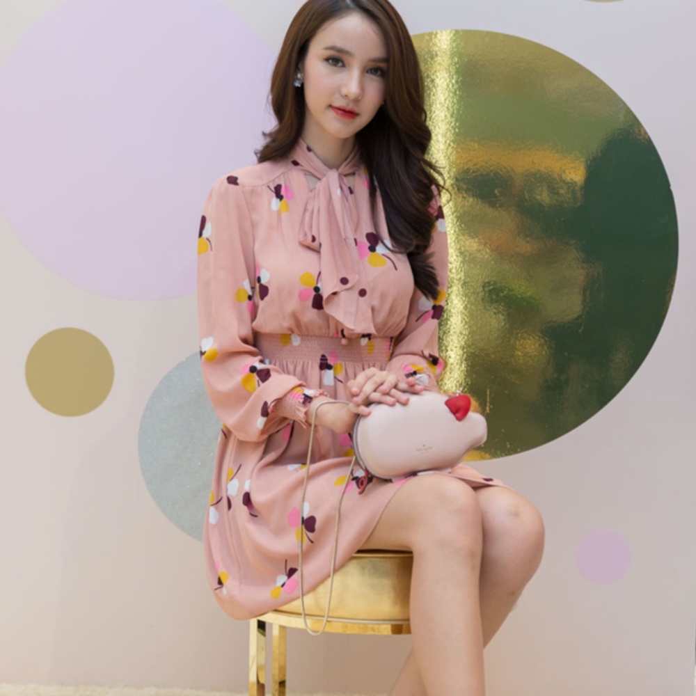 Kate Spade dusk buds print mini dress